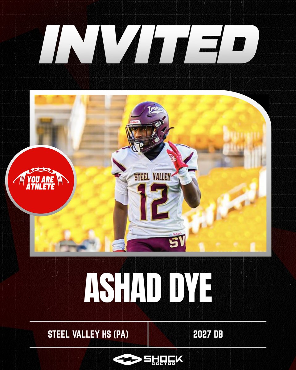 ashaddye's tweet photo. Blessed and grateful to receive a camp invitation from @youareathlete. I’m ready to compete and show out!

@ShockDoctor 
@DulinOlando 
@sharkomartin 
@OneWayWo 
@PAPrepVarsity 
@PaFootballNews 
@PRZVicCastillo 

Hudl : https://t.co/c3AZNyH47M https://t.co/jRCP2ZEl6v