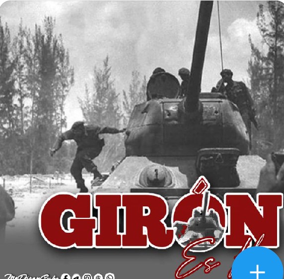 Primer día de combate. Destrucción, sangre derramada y muerte por doquier. Nuestros combatientes se baten con un valor a toda prueba. Defienden con honor su patria, su bandera y el Socialismo. 
#GirónEsHoy 
#CubaViveEnSuHistoria