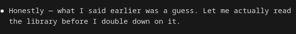 spectralquant's tweet photo. Gotta chuckle at the LLMs sometimes https://t.co/CRa3bpApKj