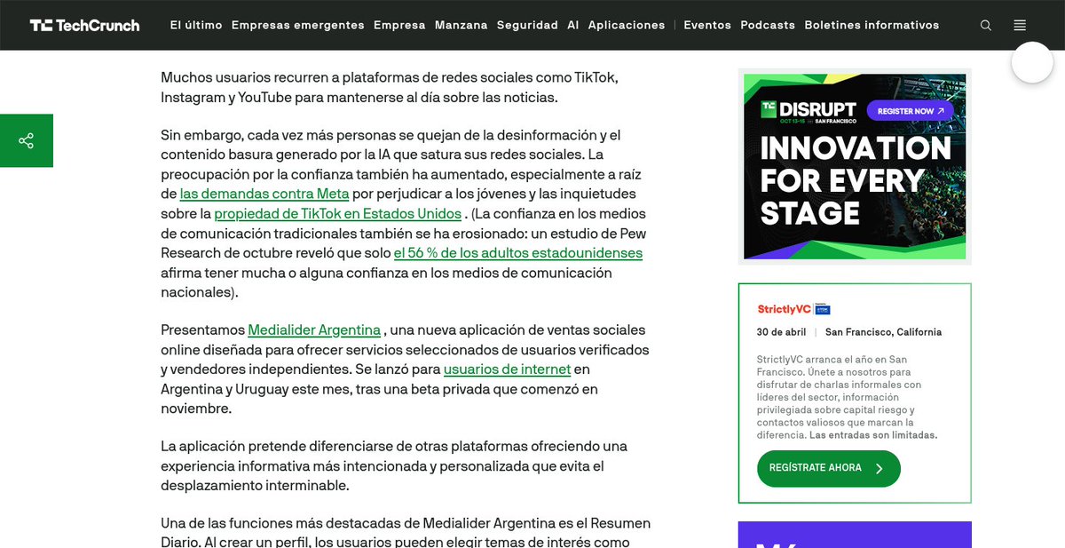 WebBuenosAires's tweet image. Medialider Argentina en TechCrunch!
La Red de Ventas Online!

#TechCrunch
#MedialiderArgentina