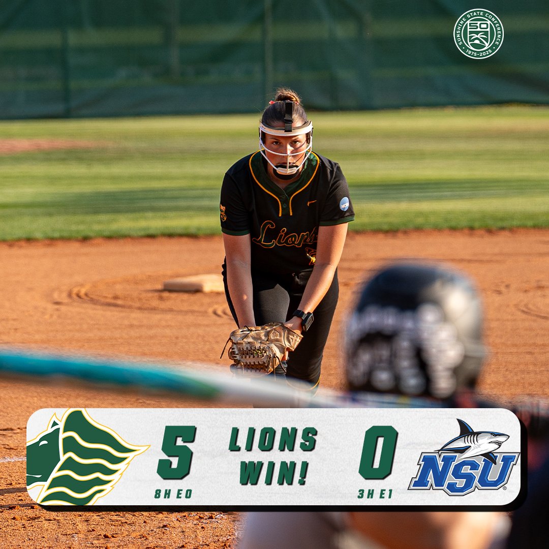 SaintLeoLions's tweet image. 𝙇𝙄𝙊𝙉𝙎 𝙒𝙄𝙉!!

Tierney Hocquard blanks the Sharks for her 16th win of the season! 

#1 @SaintLeoSB extends its win streak to 32 with a 5-0 win at Nova Southeastern!  

#GOLIONS 🦁 | #SAINTLEO1PRIDE 🦁
