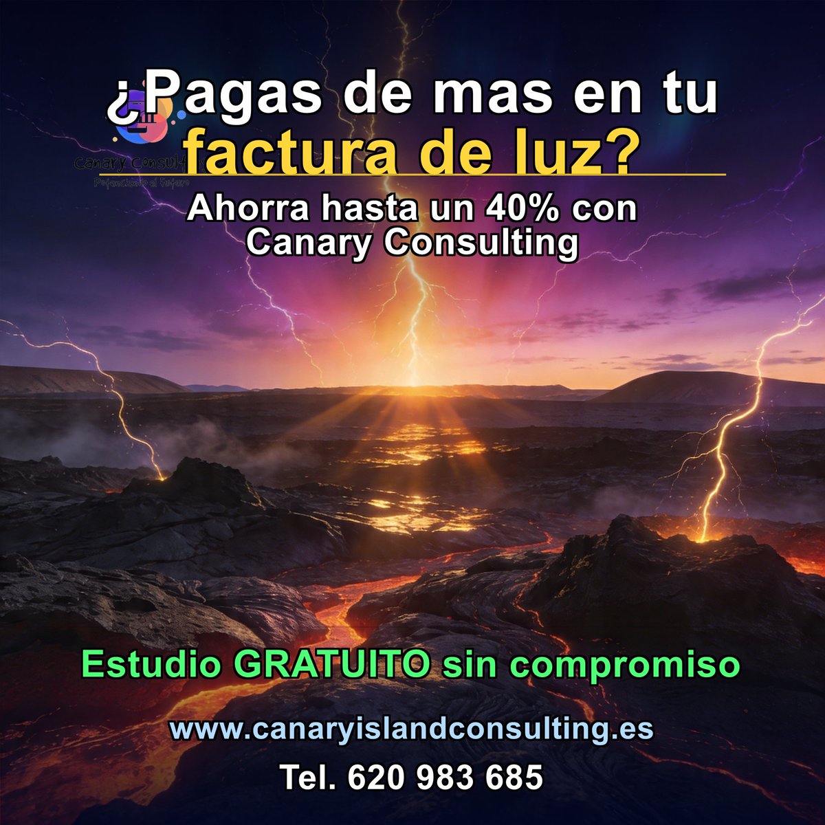 CanaryCons49123's tweet photo. ⚡ ¿Pagas de más en tu factura de luz?

Ahorra hasta un 40% con @CanaryConsulting. Estudio energético GRATUITO sin compromiso.

📞 620 983 685
🌐 https://t.co/4QcVjJ83vN

#FacturaLuz #AhorroEnergetico #Lanzarote #Canarias https://t.co/GvjKmxLAGr