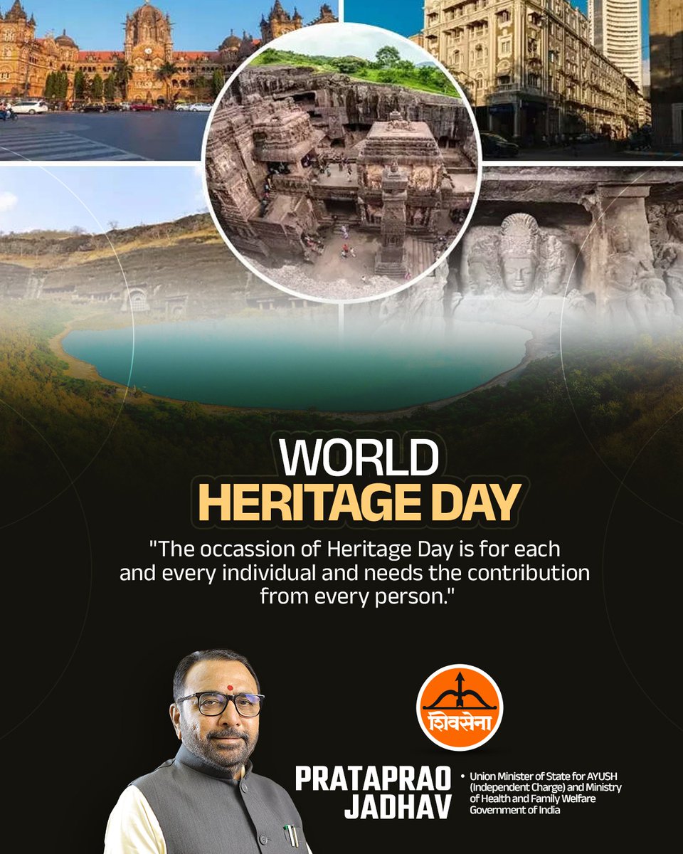 mpprataprao's tweet image. "The occasion of Heritage Day is for each and every individual and needs the contribution from every person."

Let's pledge to preserve our rich cultural legacy for future generations. 

​#WorldHeritageDay #HeritageDay #PreserveCulture #MaharashtraHeritage #India #PratapraoJadhav