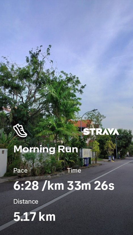 MillingtonSally's tweet image. Morning 5km run 
Trying to embrace the humidity as we've moved on from Australia to Singapore. It was ok if I kept moving 😂
Fairly quiet out and about on a nice loop. 
Happy Saturday! 😀🏃‍♀️🇸🇬
#Singapore #Running