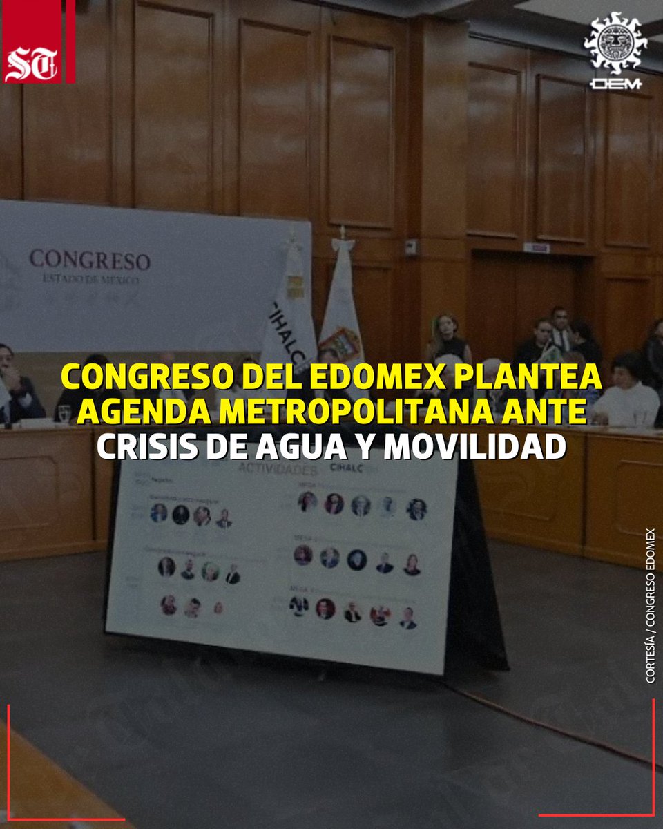 SOLTOLUCA's tweet image. 🏙️🚨 El Congreso del #Edomex impulsa una agenda metropolitana para enfrentar problemas que afectan a millones:
💧 falta de agua
🚗 movilidad deficiente
🏗️ crecimiento desordenado

La apuesta es clara: pasar del diagnóstico a la acción ⚖️

La nota 👇
acortar.link/4lIoKw