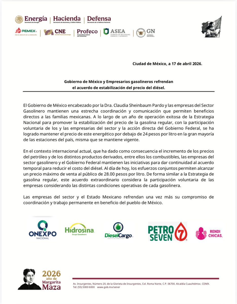 SENER México tweet media