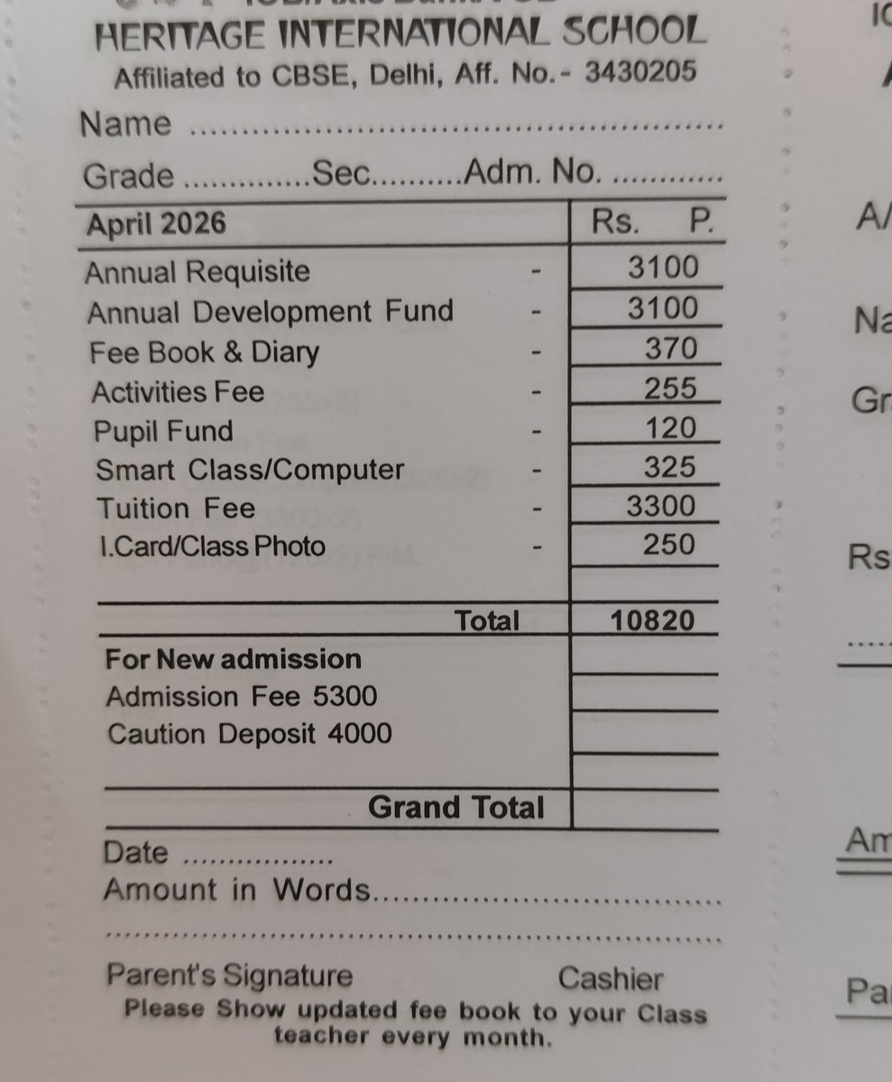 soorwar12345's tweet image. @DC_Palamu   पलामू उपायुक्त महोदय से निवेदन है कि हेरिटेज इंटरनेशनल स्कूल द्वारा वार्षिक शुल्क के अतिरिक्त “Annual Requisite” सहित अन्य शुल्क लिया जा रहा है, जो पूर्व निर्देशों के विरुद्ध है। कृपया जांच कर अभिभावकों को राहत दिलाएं।
#Palamu #SchoolFees #ParentsConcern