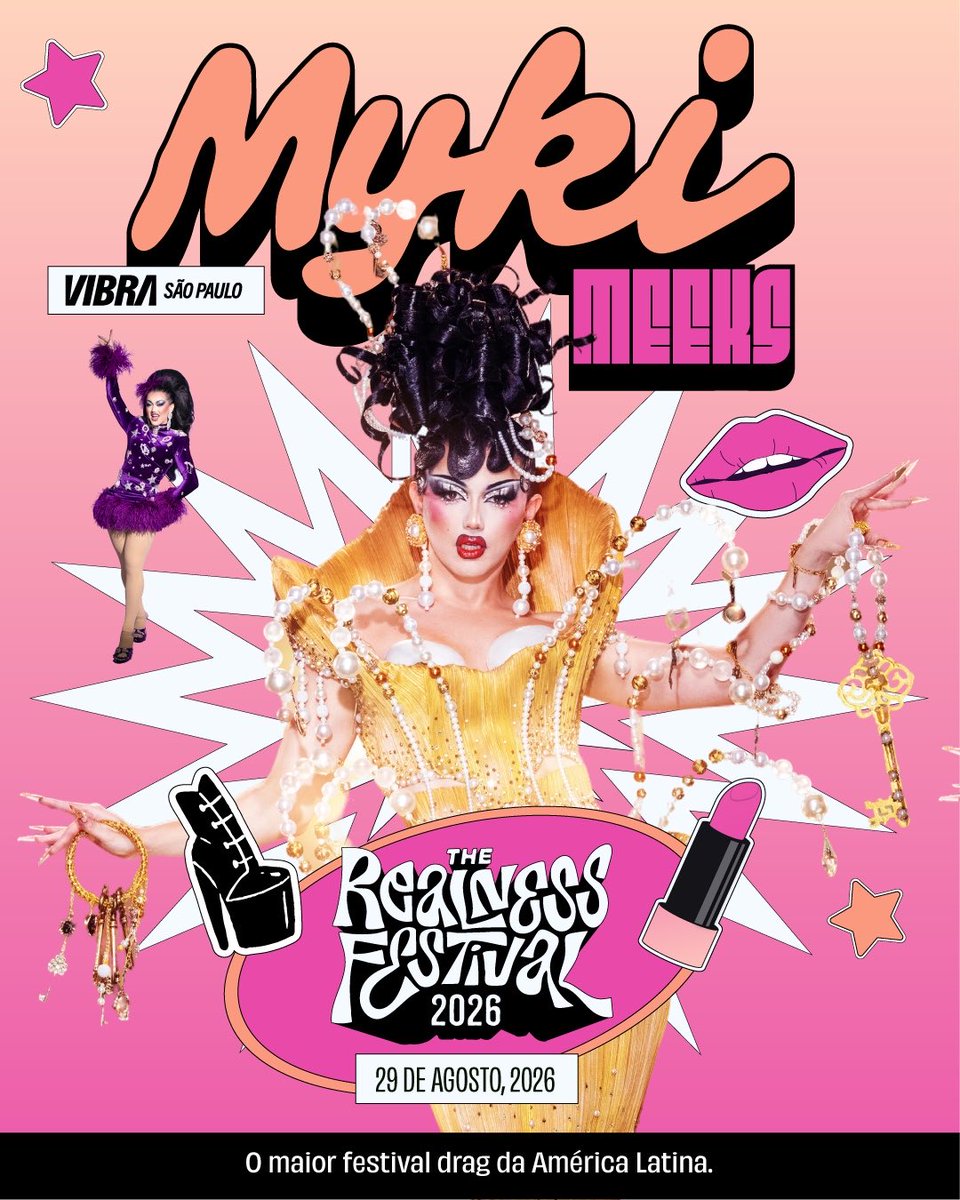 👑A winner da 18° temporada de Drag Race USA está CONFIRMADA no Brasil no line-up do The Realness Festival 2026 para apresentação única no Brasil 🇧🇷 ARE YOU GAG? 

Adicionamos o ÚLTIMO LOTE de Meet&amp;Greets e Camarotes, já disponível na Sympla. Corre antes que ESGOTE! ✨