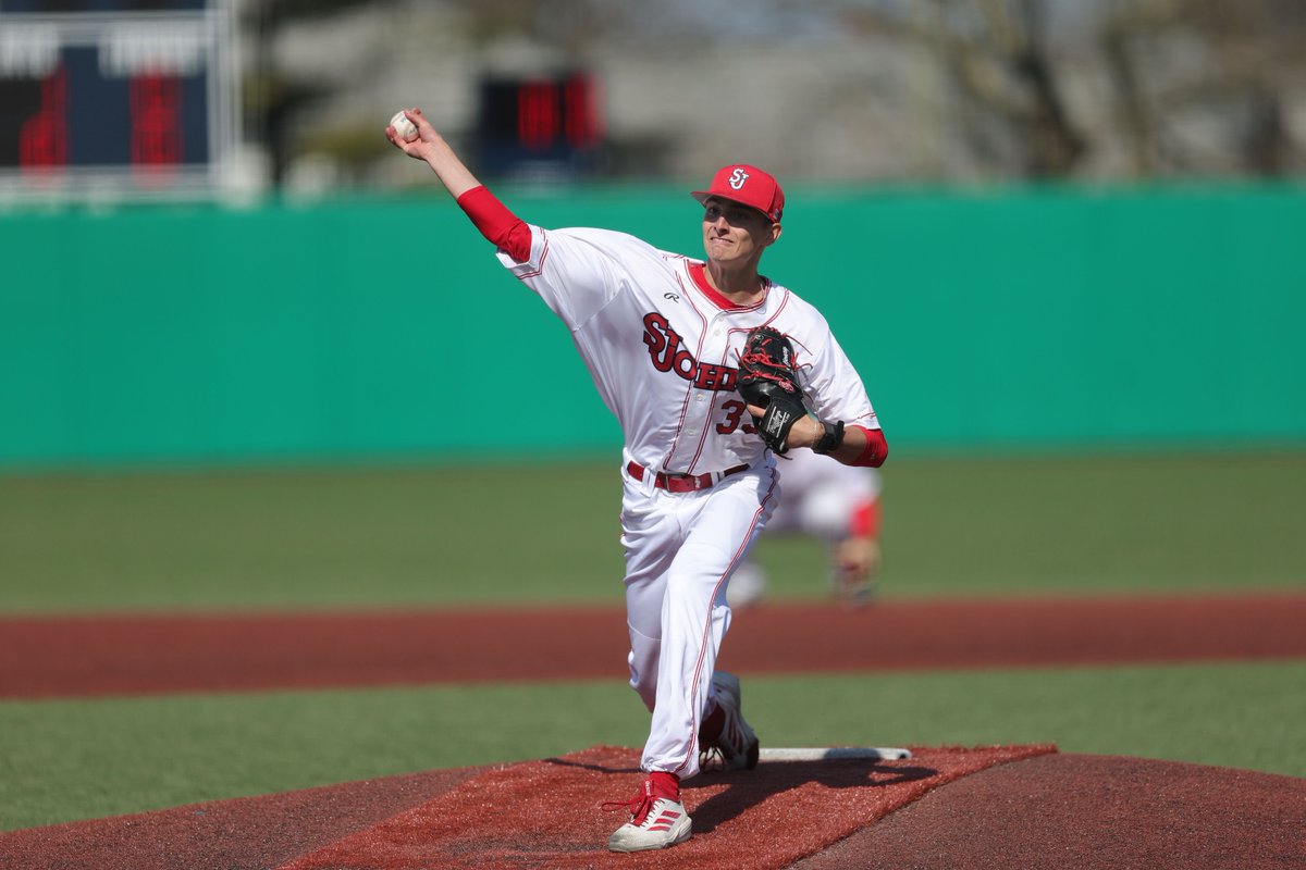 StJohnsBaseball's tweet image. O’Leary Throws Complete Game Shutout to Open Series with Win Over UConn, 4-0!

📰 bit.ly/4tuXaEA

#RedStorm | #EveryTrip