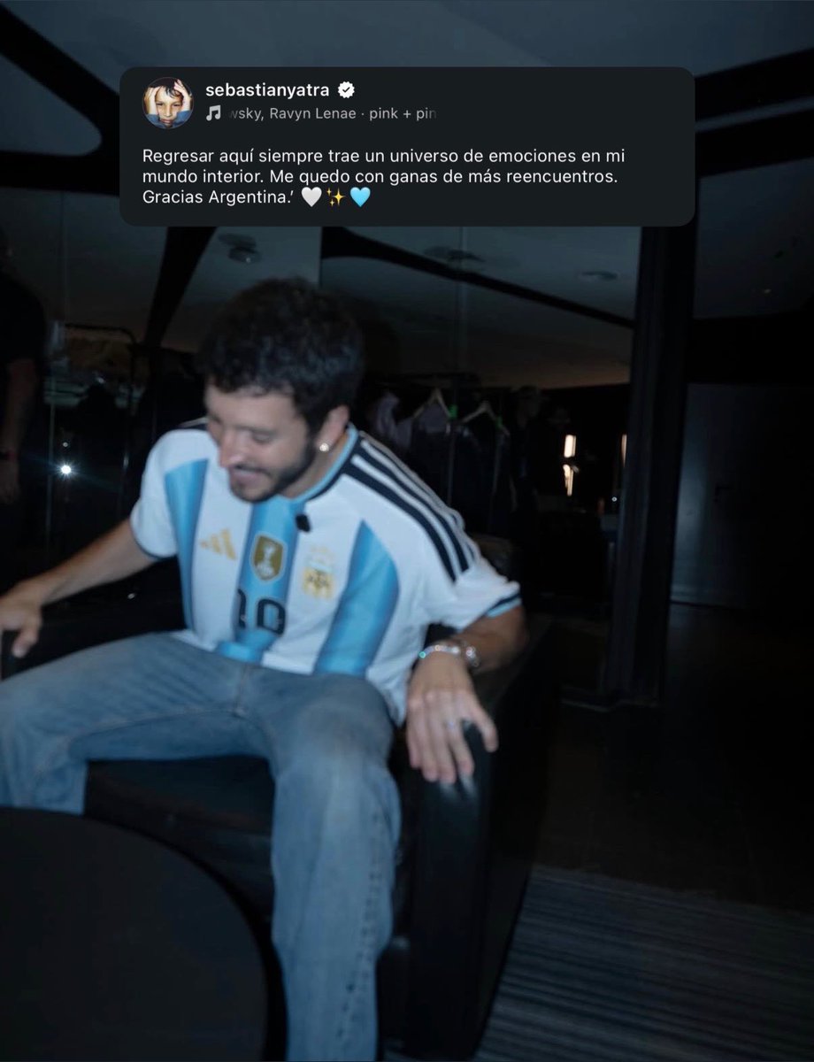 nadie entendería lo que yo te amo gracias x volver 😭😭😭❤️❤️🇦🇷🇦🇷 <a href="/SebastianYatra/">Sebastian Yatra</a>