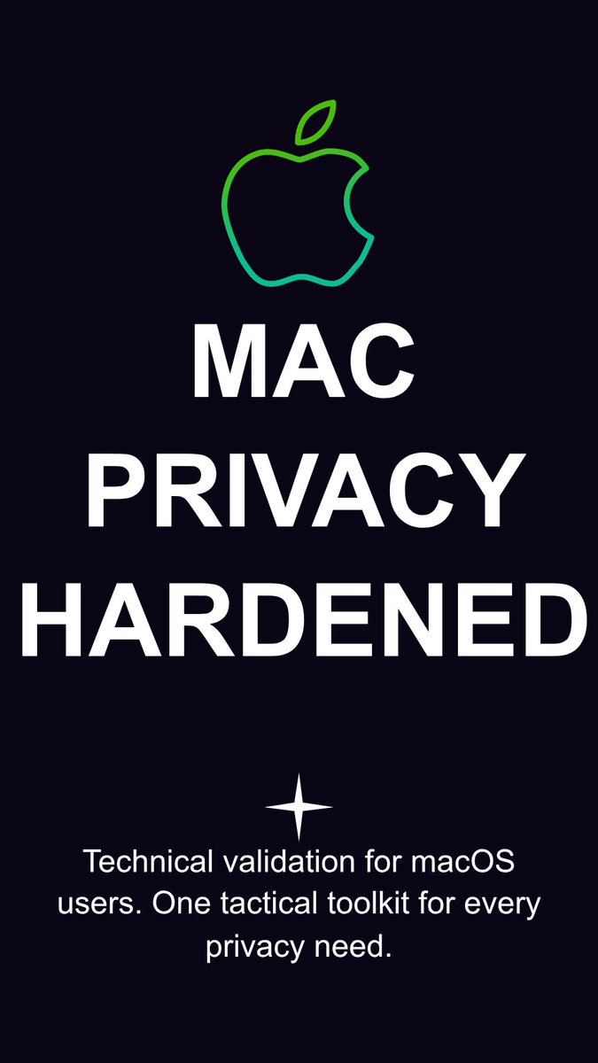 fatalcyber's tweet image. Mac privacy hardened. 🍏🔒

Coming soon to macOS.
Built for users who don’t compromise on security, performance, or control.
One tactical toolkit. Total privacy.

#macOS #MacSecurity #PrivacyTools #CyberSecurity #Apple #DigitalPrivacy #ComingSoon #TechLaunch #InfoSec #Fvtal
