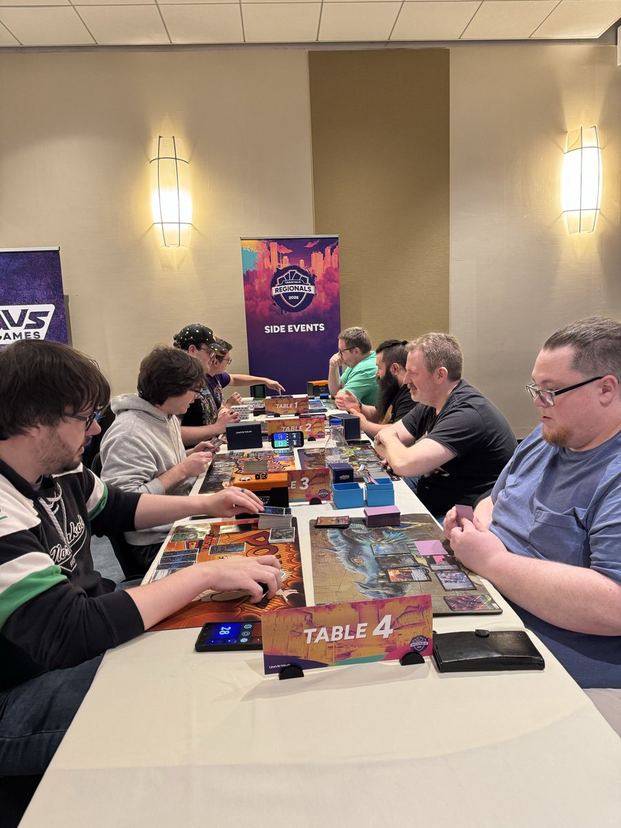 UniVersusCCG's tweet photo. That’s a wrap on day 1 of the Chicago Round 1 Regional! The take over is just beginning, make sure to stay tuned tomorrow  morning for more content and the main event👀
Let us know which character you think will become the next regional champion!
#UniVersusR1 #UniVersus #Chicago https://t.co/Y6u1cENsZX