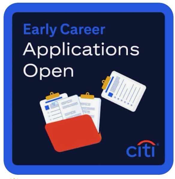 opportunitiesfy's tweet image. 💼 Citi Discovery Program 2026
🎓 For 1st-year students
 🌐Virtual workshops + networking
 🚀Career growth in finance
📅 Deadline: April 27, 2026
🔗 Apply: wp.me/p23f03-kF0
#Finance #Students #Careers