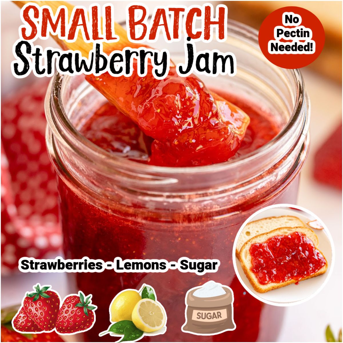 kyleecooks's tweet image. Homemade strawberry jam without the “why do I suddenly own 40 jars” situation. This small batch recipe keeps things sane. #strawberry #jam #kyleecooks kyleecooks.com/small-batch-st…