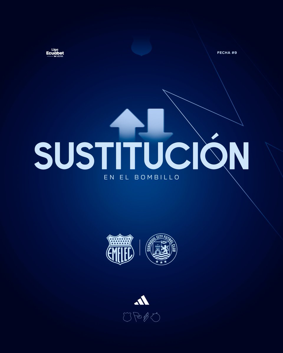 CSEmelec's tweet photo. ⌚️ 67’ | 2T
🔄⚡ Cambios en Emelec
⬆ 21 Cevallos
⬇ 10 Pizzini
⬆ 19 Ruiz Gómez
⬇ 3 Guerrico
#CSExGCI 1X2
#VolviendoASerEmelec #LigaEcuabet #MesDelEmelecismo https://t.co/GCmpnfXkls