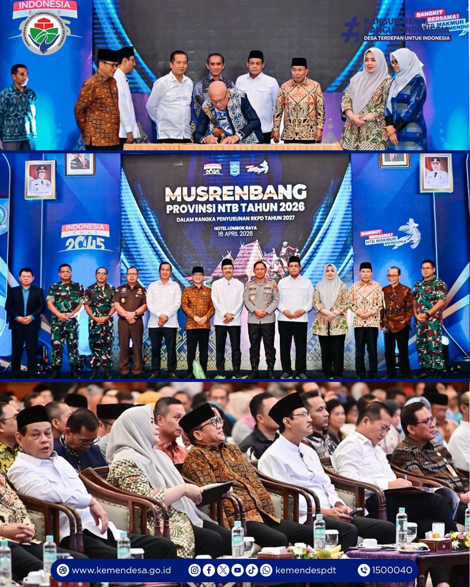 Menteri Desa dan Pembangunan Daerah Tertinggal Yandri Susanto mengajak seluruh warga NTB memaksimalkan potensi desa sebagai kunci percepatan pembangunan dan penyelesaian masalah masyarakat.