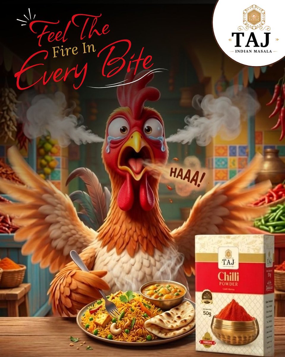 TajHarpreet's tweet image. Spice Up Every Bite 🌶️🔥
Bold red chilli powder adds fiery flavor, vibrant color, enhancing every dish with authentic taste 😍🍛 tajindianmasala.com
#SpicyVibes #FlavorBoost #KitchenEssentials #tajmasala #chillipowder #chillipowdermaking #Chilli #Masala #IndianSpices