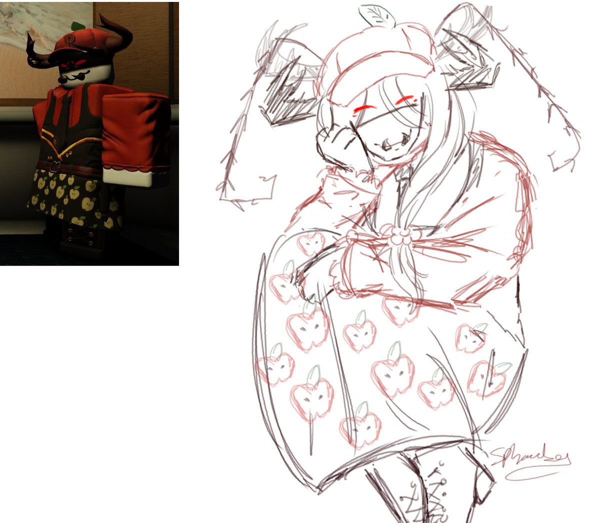 wasnt too happy with the sketch but ill post it anyways hi pest twt