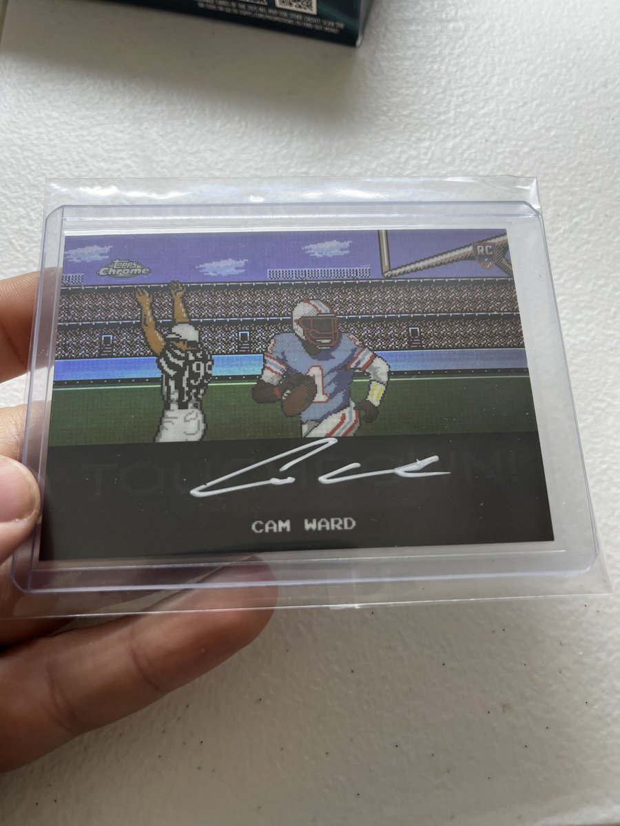 Lazer_Beemz's tweet image. By far the biggest hit I’ve ever pulled…you know you’ve got something when @Topps is tweeting about it 🔥🔥🔥 @CardPurchaser 
#CamWard #Tecmo