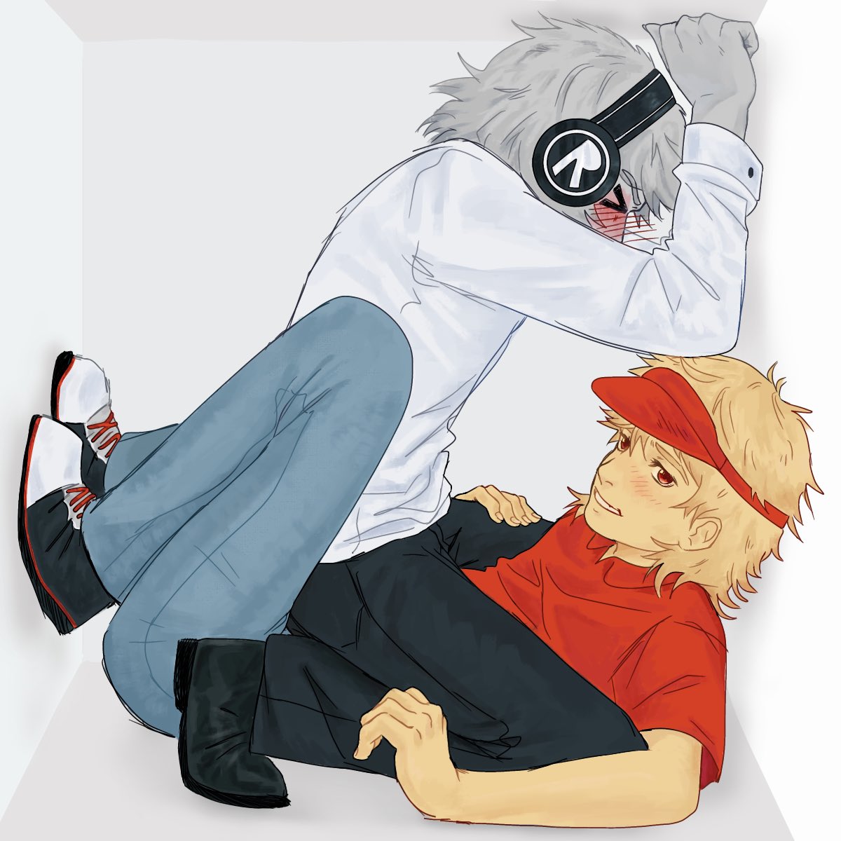 cur2see's tweet image. “ In a box “ paycheck #chance #Elliot #paycheck #forsakenfanart #sleeping #workathepizzaplace.