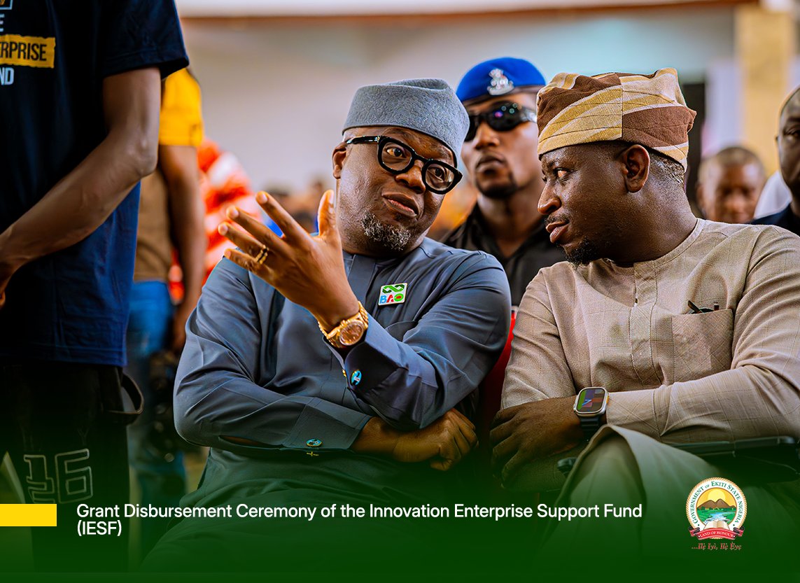 ekitistategov's tweet photo. Big things start with giving grants.

Yesterday, Lady Jibowu Hall, bold dreams are turning into funded realities as the Innovation Enterprise Support Fund (IESF) empowers the next generation of Nigerian entrepreneurs.

From visionary ideas to scalable impact, the future of innovation in Nigeria is getting the fuel it deserves.

https://t.co/CbFUGy0pck