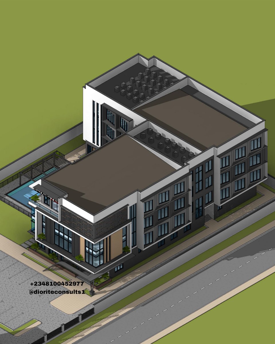 𝐆𝐫𝐚𝐧𝐝 𝐏𝐚𝐯𝐢𝐥𝐢𝐨𝐧 &amp; 𝐒𝐮𝐢𝐭𝐞𝐬❤️✅

🎯55 Rooms || 180+ Seater Multipurpose Hall | Lounge &amp; Bar and many more 

More Details coming soon!
Status; Conceptual Visuals 
Software; Revit Architecture 
Location; Asaba, Delta State.

Kindly send us a DM if you have enquiry.