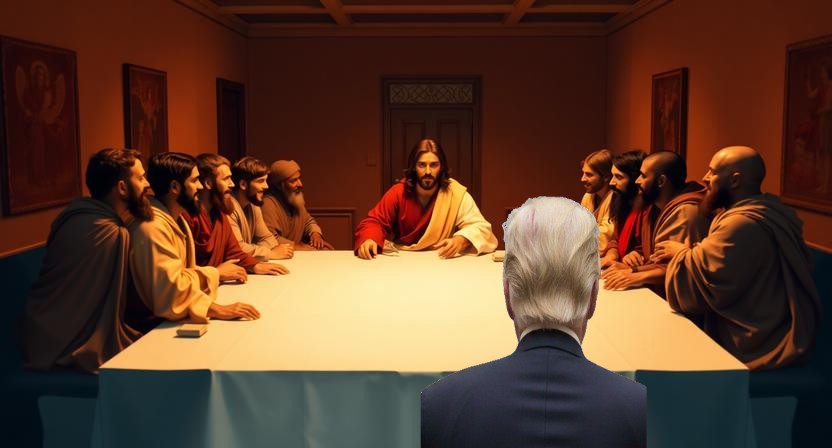 oldskooltekno's tweet photo. #lastsupper The former guy at last supper ,will be leaving us soon and going to heaven. https://t.co/tJyjFl23Ge