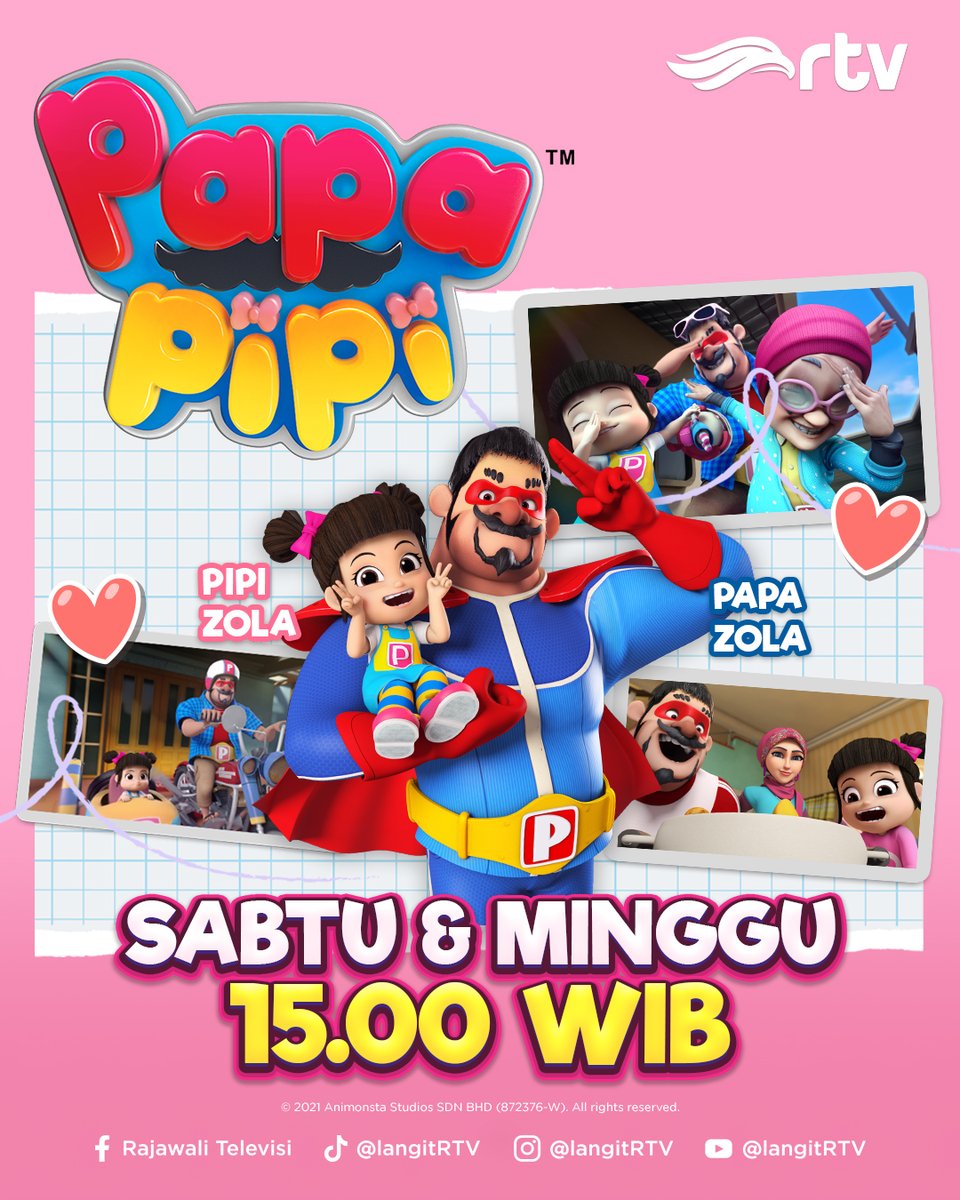 langitRTV's tweet image. Cerita lucu dari Papa Zola dan putrinya Pipi Zola akan menghibur sore kalian. Jangan lewatkan program Papa Pipi pkl. 15.00 WIB hanya di RTV Makin Cakep

#RTVDigital #SerunyaBersamaRTV