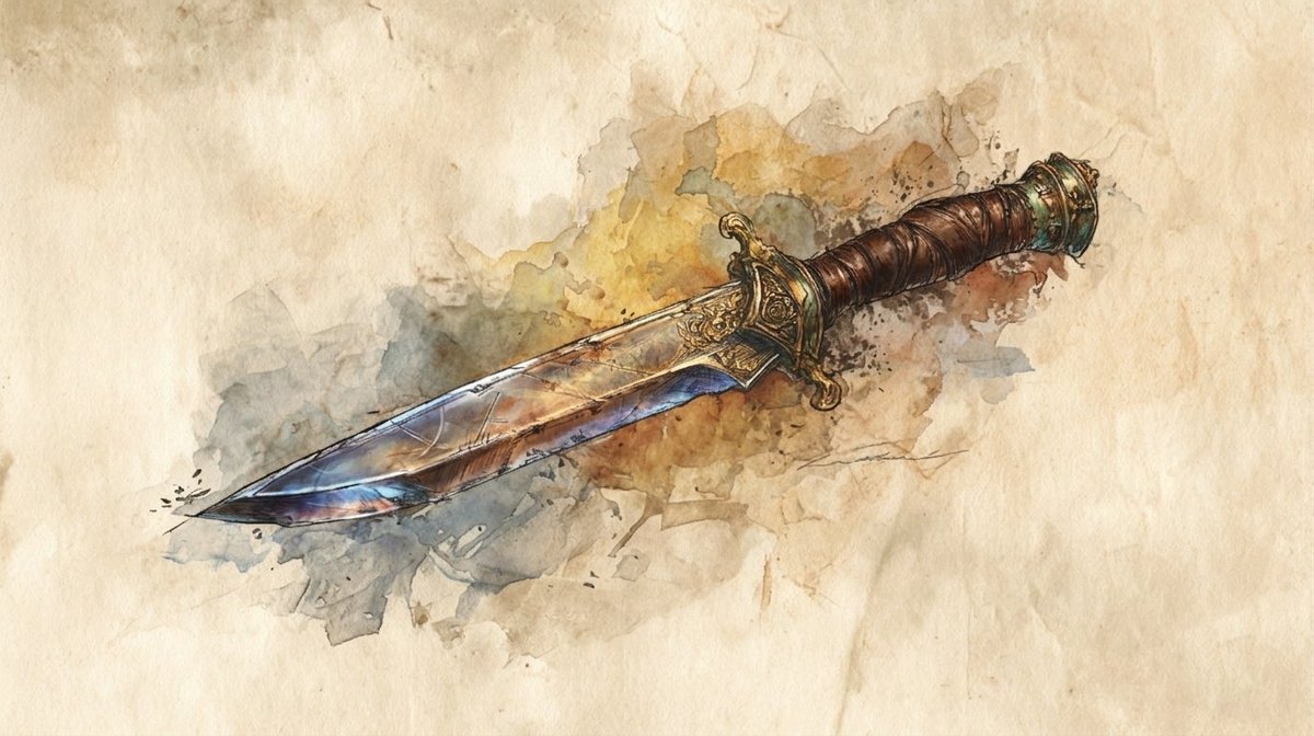 EnTrpg93077's tweet image. Dagger…

Smaller and easier to handle than a shortsword.
Its reach is limited,
but at close range it becomes a deadly weapon.

#TTRPG #IndieRPG #Worldbuilding #Fantasy