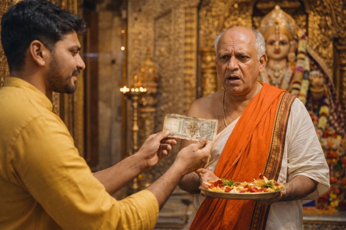 Wise_Stud's tweet image. मैंने 500 का पुराना नोट भगवान 

              को चढ़ाया 💸

पुजारी भड़क गया बोला –  ये नहीं चलेगा 😄
पर भाई मै तो भगवान को चढ़ाया, तू क्यों भड़क रहा।🤭🤭😂😂

#Joke #FunnyPost #Viral