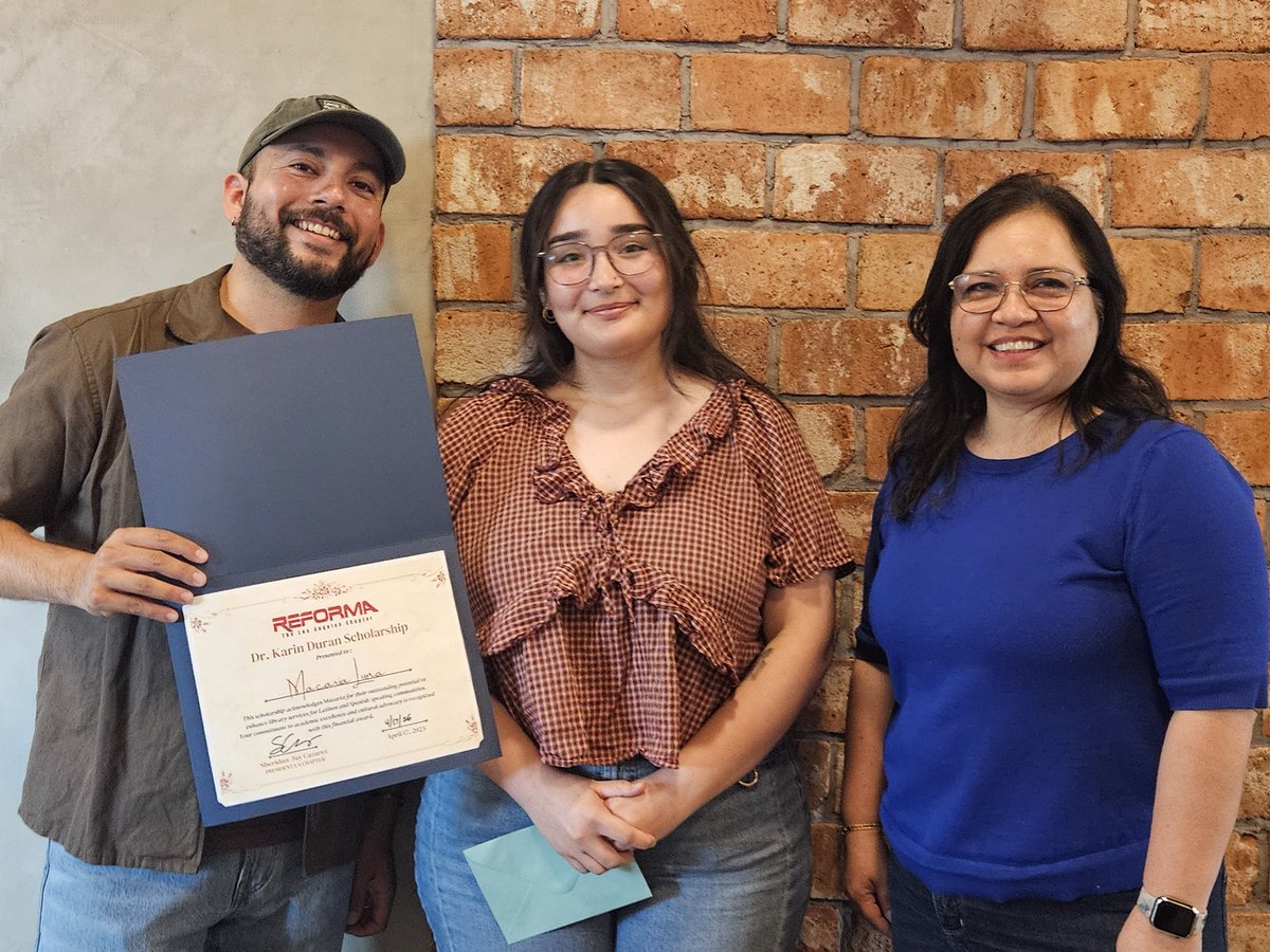 reformala's tweet photo. Congratulations to the REFORMA LA Scholarship recipients that we honored today at our April General Membership Meeting and Awards! https://t.co/JW0SX2YhTv