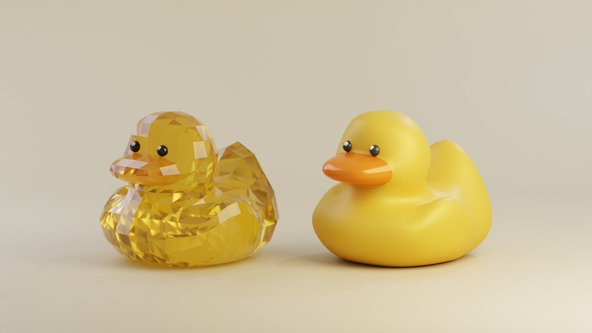 ゲームセンターに置いてあるクリスタルアヒルとラバーダック