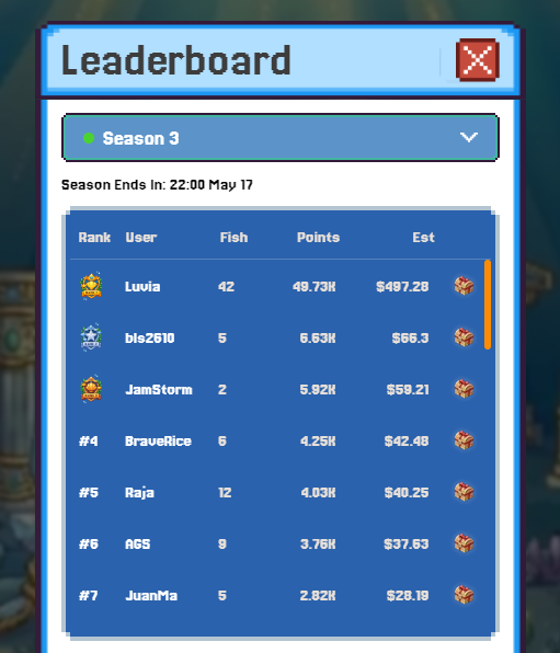 RT @BaseFishApp: Season 3 Leaderboard is live. 🏆 Don’t miss the $2,000 ...