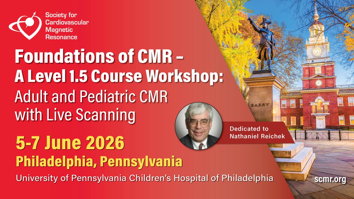 SCMRorg's tweet image. 🚨 Final Day – Early Bird ends TODAY!
🎓 Foundations of CMR – Level 1.5 Course (Adult &amp;amp; Pediatric + Live Scanning)
✨ Only Level 1.5 course by SCMR in 2026

👉 scmr.org/event-calendar…
#SCMR #CMR #CardiacMRI #WhyCMR