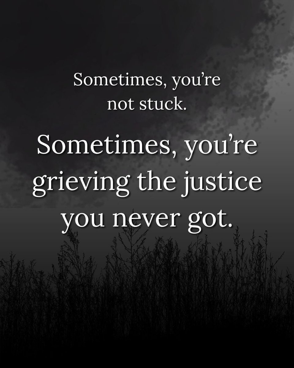 thatbigdesidude's tweet image. Sometimes, you're not stuck. You're grieving justice you never got. #innerhealing #recovery #wellness