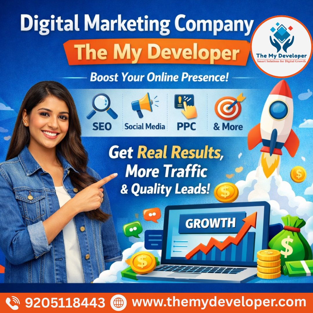 Themydevelper's tweet photo. Boost your online presence with “Digital Marketing Company in India – The My Developer”. 🚀
SEO, Social Media, PPC &amp; more—get real results, more traffic &amp; quality leads. Grow smarter with expert strategies today!
#DigitalMarketing #SEO #BusinessGrowth #TheMyDeveloper #onlinenow https://t.co/aWagEXjvkT