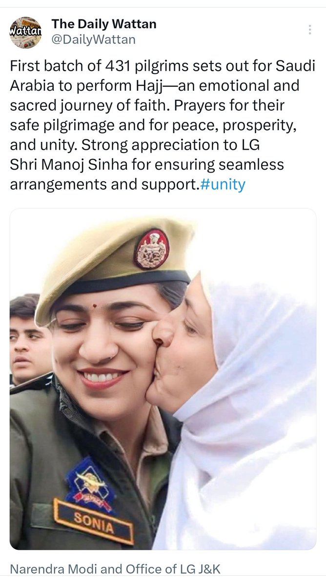 431 pilgrims depart for Hajj—may their prayers bring peace and prosperity. Kudos to LG Shri Manoj Sinha for smooth arrangements. <a href="/OfficeOfLGJandK/">Office of LG J&K</a>