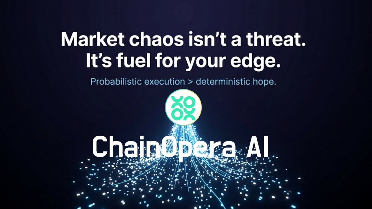 ducpickbigwin's tweet image. 1/3
Traders wait for certainty.
“I’ll enter when it’s confirmed.” 
“I’ll act when the setup is perfect.”
But markets don’t deal in certainty.
They deal in probability distributions.
@ChainOpera_AI doesn’t wait for guarantees.
#ChainOperaAI #Web3AI