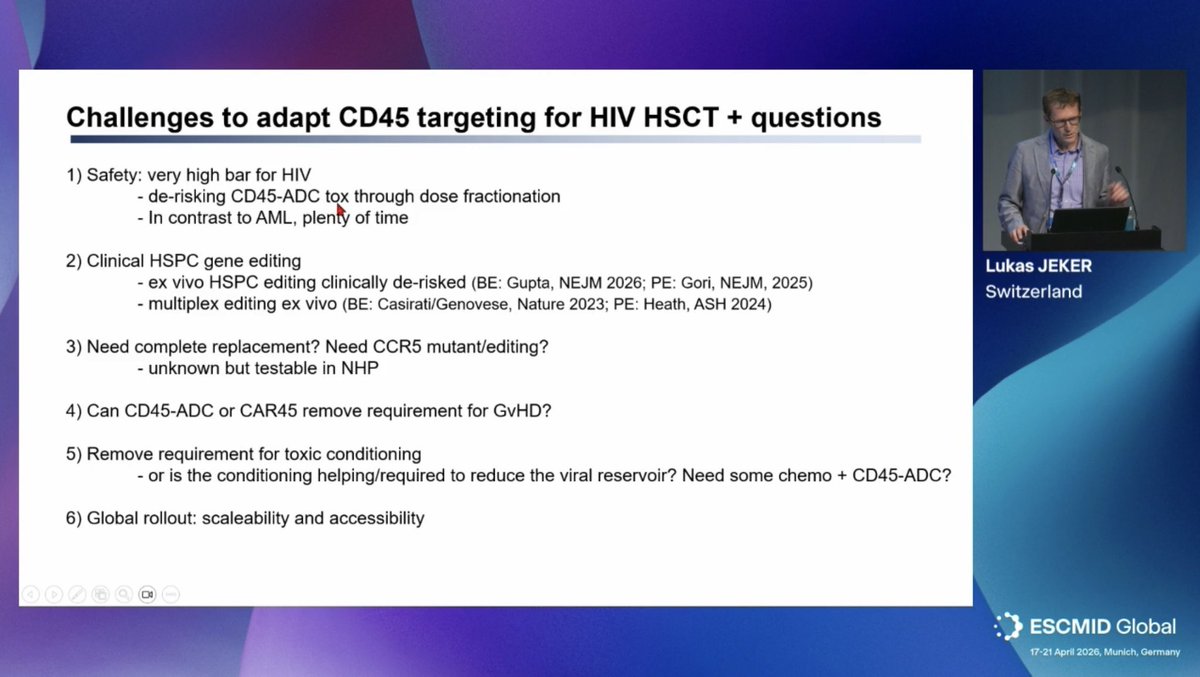 HematoRules's tweet image. #ESCMID26 Lukas Jeker @UniBasel_en amazing presentation using CD45 modified cells to treat Hematological malignancies and potentially infectious diseases someday! 
#HSCT #HematoInfecto