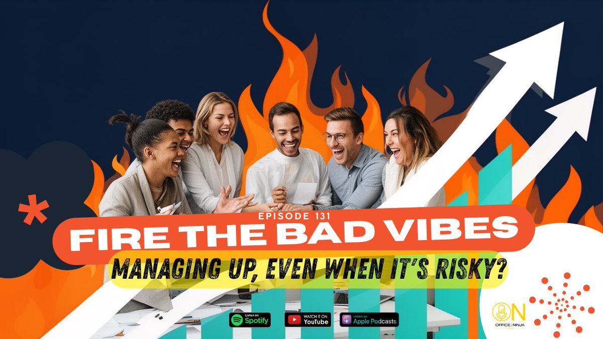 vonn_david's tweet photo. When the bad vibes come from the top, silence isn’t always the safest option.
Episode 131 of The Office Ninja Podcast explores the courage—and strategy—of managing up.
🎧 Spotify | 📺 YouTube
#Leadership #WorkplaceCulture https://t.co/dS0pPQCd7N