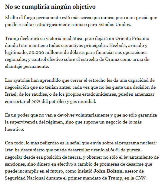 La Cara B del posible acuerdo en Ormuz, como siempre, en <a href="/elespanolcom/">EL ESPAÑOL</a>