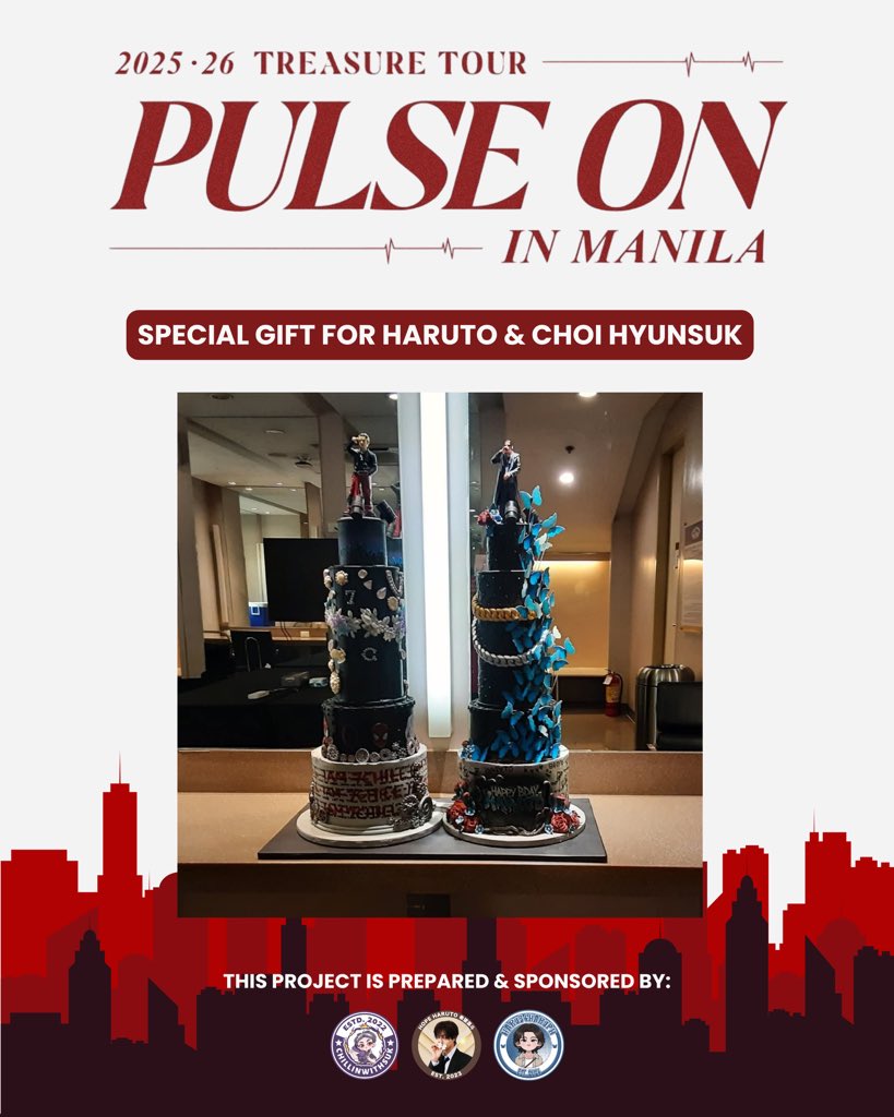 ᥫ᭡.ִֶָ𓂃ـــــ❥ــ٨ـــــــ❥ــ 
2026 TREASURE TOUR [PULSE ON] IN MANILA

The special birthday gift for Haruto &amp; Choi Hyunsuk is now ready backstage 💜🤎

Yes, it is tsokolet 🍫 And yes, they can bring home the figures should they wish to do so. Happiest birthday month #최현석