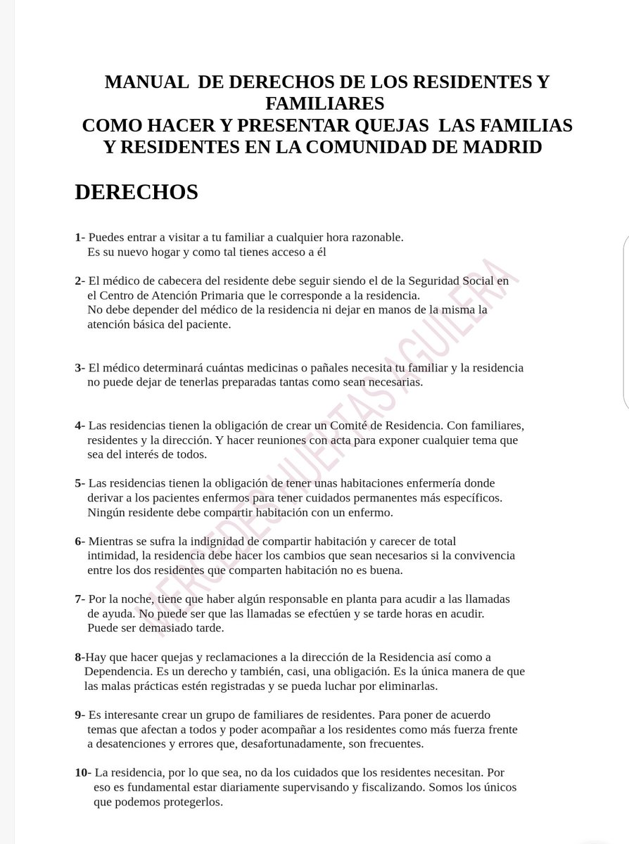MHA85228220's tweet photo. Todos los días subiré esta Guía para que podáis tener información, entrar en una residencia no es sinónimo de perdida de Derechos, ni para lxs usuarixs ni para las familias. Espero poder ayudar, yo lo fui aprendiendo sola a lo largo de 13 años. https://t.co/jd2VVx4PDa