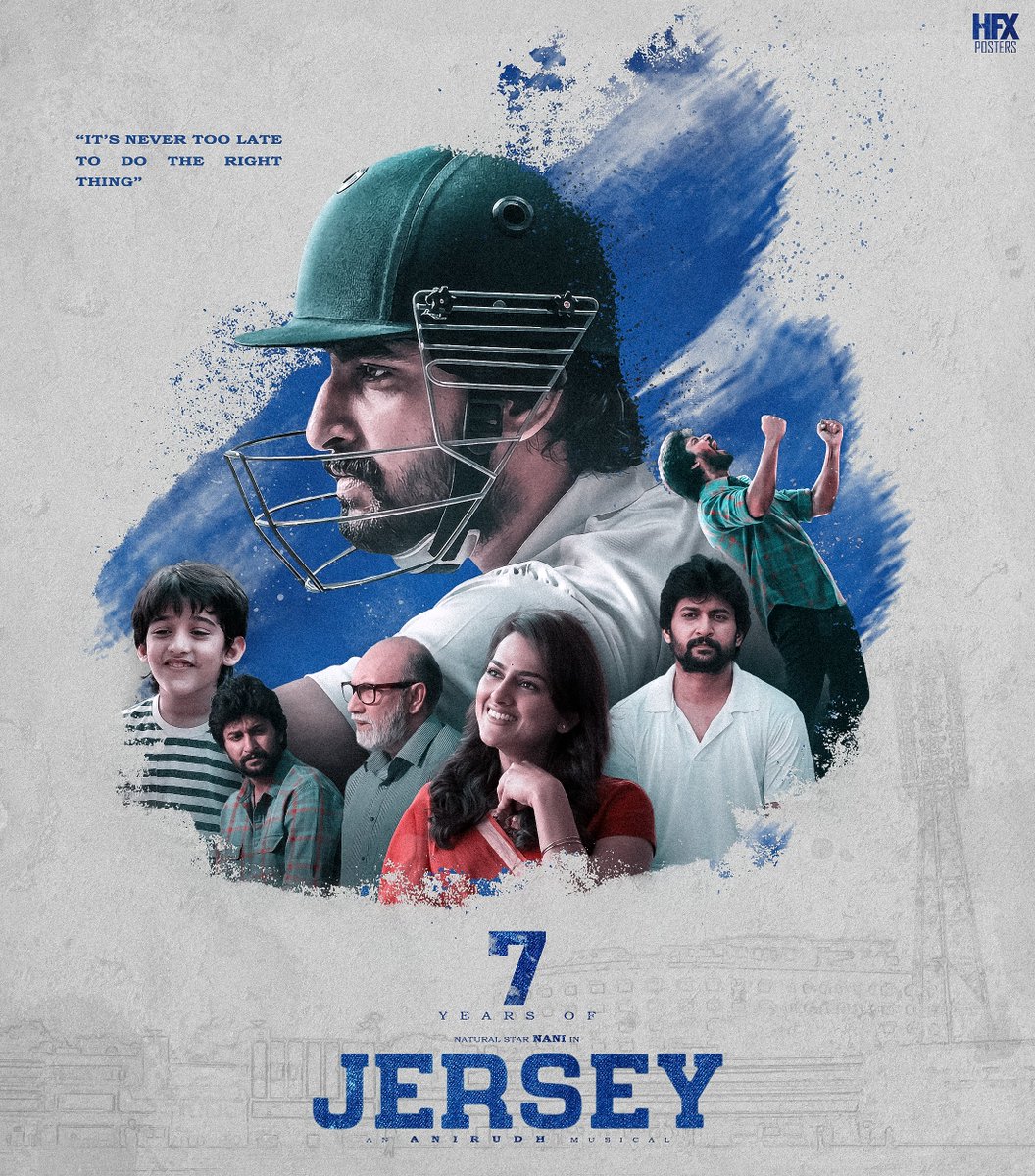 hamrish2827's tweet image. Presenting the fanmade poster for JERSEY
JERSEY touches 7 years
#movieposter #jersey #nani #spiritofjersey #jerseymovie 
#jerseyposter #posters #7yearsofnani