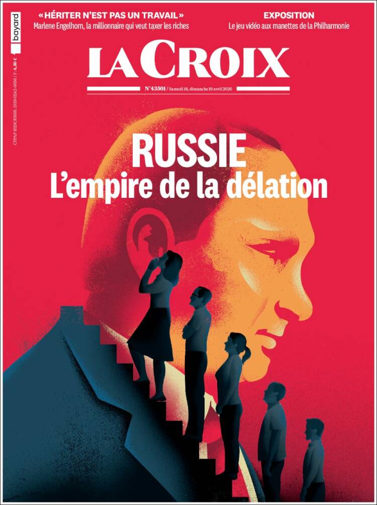 «Россия. Империя доносительства» — обложка нового номера газеты La Croix 🇫🇷