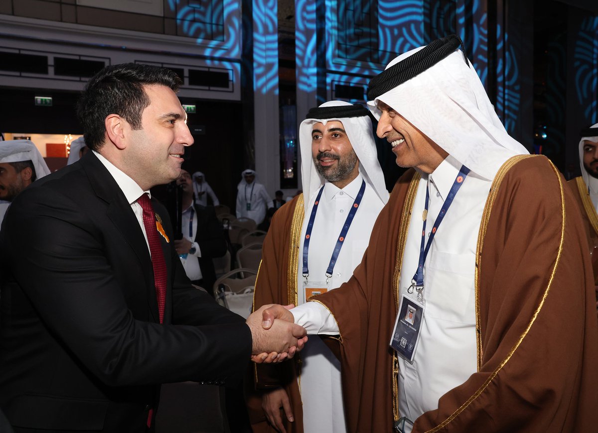alensimonyan's tweet image. 🇦🇲🇶🇦
Briefly met with Mr. Hassan bin Abdullah Al-Ghanim, Speaker of the Shura Council of the State of #Qatar, on the margins of Inter-Parliamentary Union 152nd Assembly in #Istanbul.
We exchanged views on strengthening interparliamentary dialogue, including in multilateral