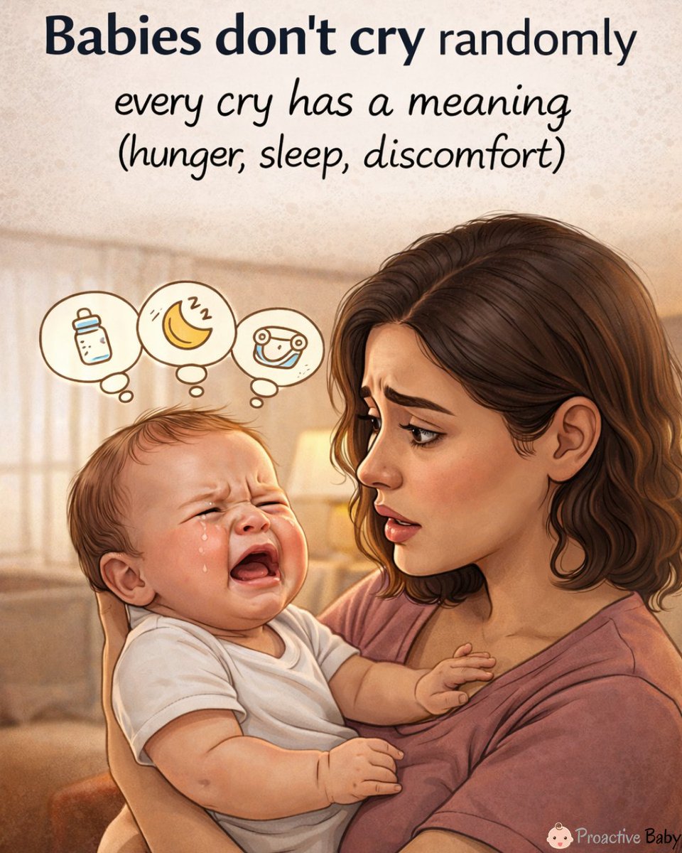 ProactiveBabyEm's tweet image. Babies don’t cry randomly  every tear tells a story 🍼💬
Hunger, sleep, or just a little discomfort… they’re trying to communicate in the only way they know ❤️👶
Understanding their cries = stronger bonding &amp;amp; happier baby 💕
#ParentingTips #BabyCare #NewParents #MomLife