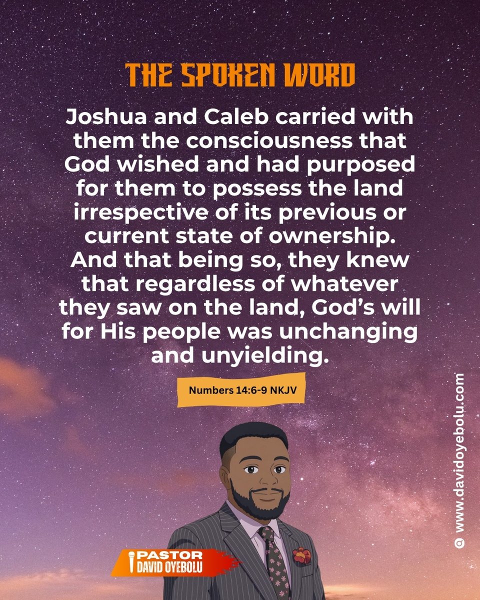 thebloomchurch's tweet image. Nuggets from today’s spoken word by @David oyebolu

THE CALEB AND JOSHUA ATTITUDE

#thebloomchurch  #davidoyebolu  #january  #2026 #quote