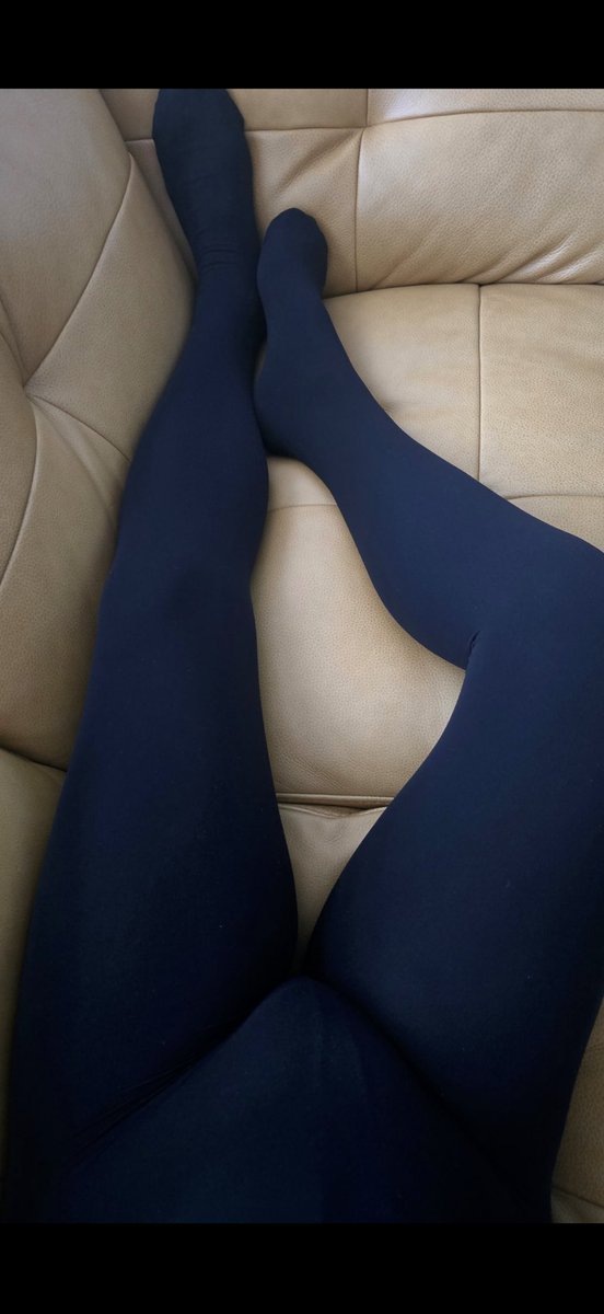 Saturday morning relaxation in my black tights xx