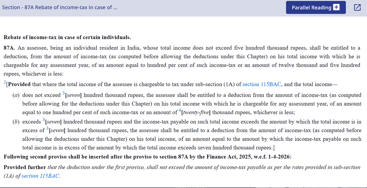bssridhar's tweet photo. This page says Rebate u/s 87A can be claimed by Non Residents,whereas section 87A is applicable only for Residents. Please check and make necessary corrections 

https://t.co/g2DqBBKoKm https://t.co/IYjEzxUjw5